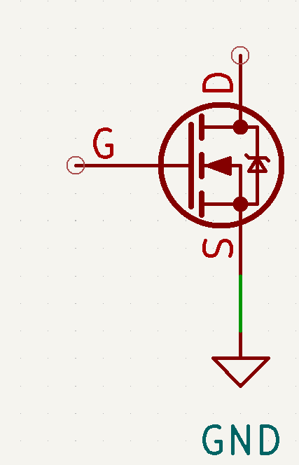N Channel Mosfet with the source tied to GND