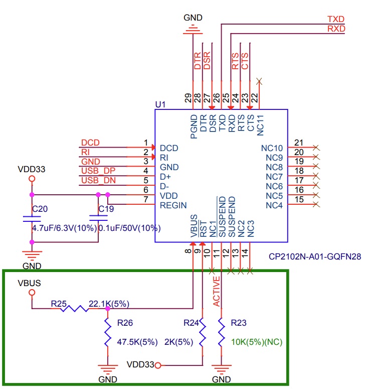 USB to Serial Schematic