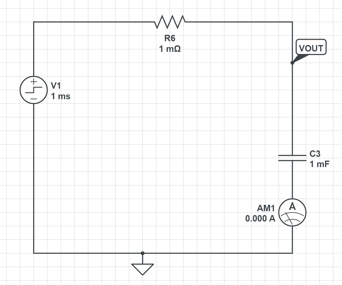 Capacitor Inrush Simulation Schematic