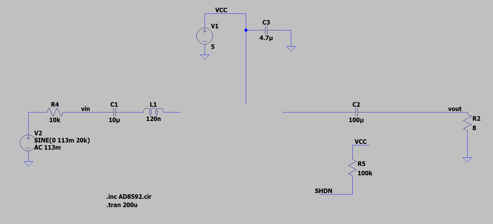 Audio Amplifier testbench