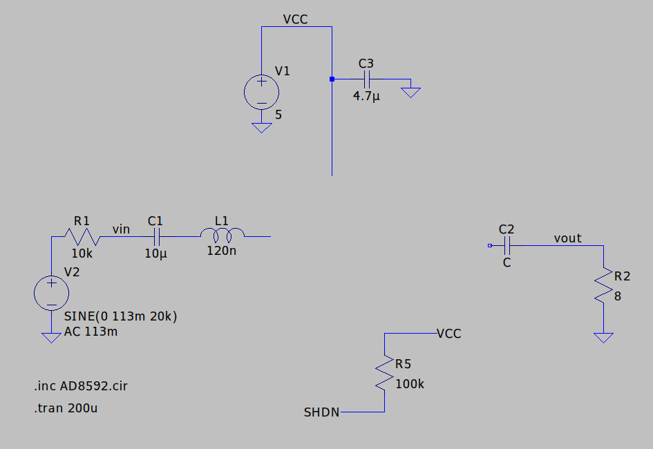 Audio Amplifier testbench