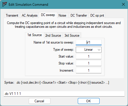 DC sim example