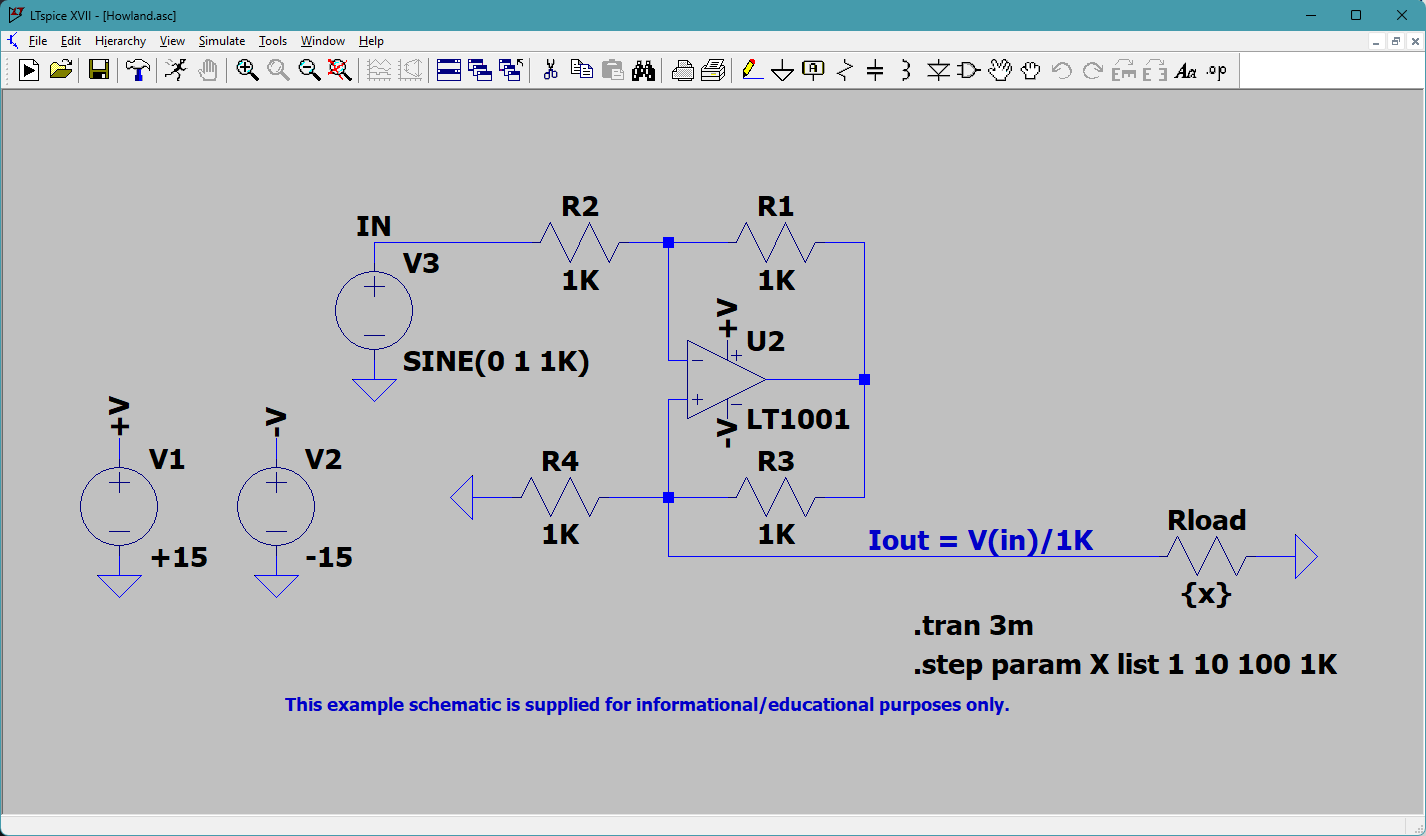 LTspice schematic example