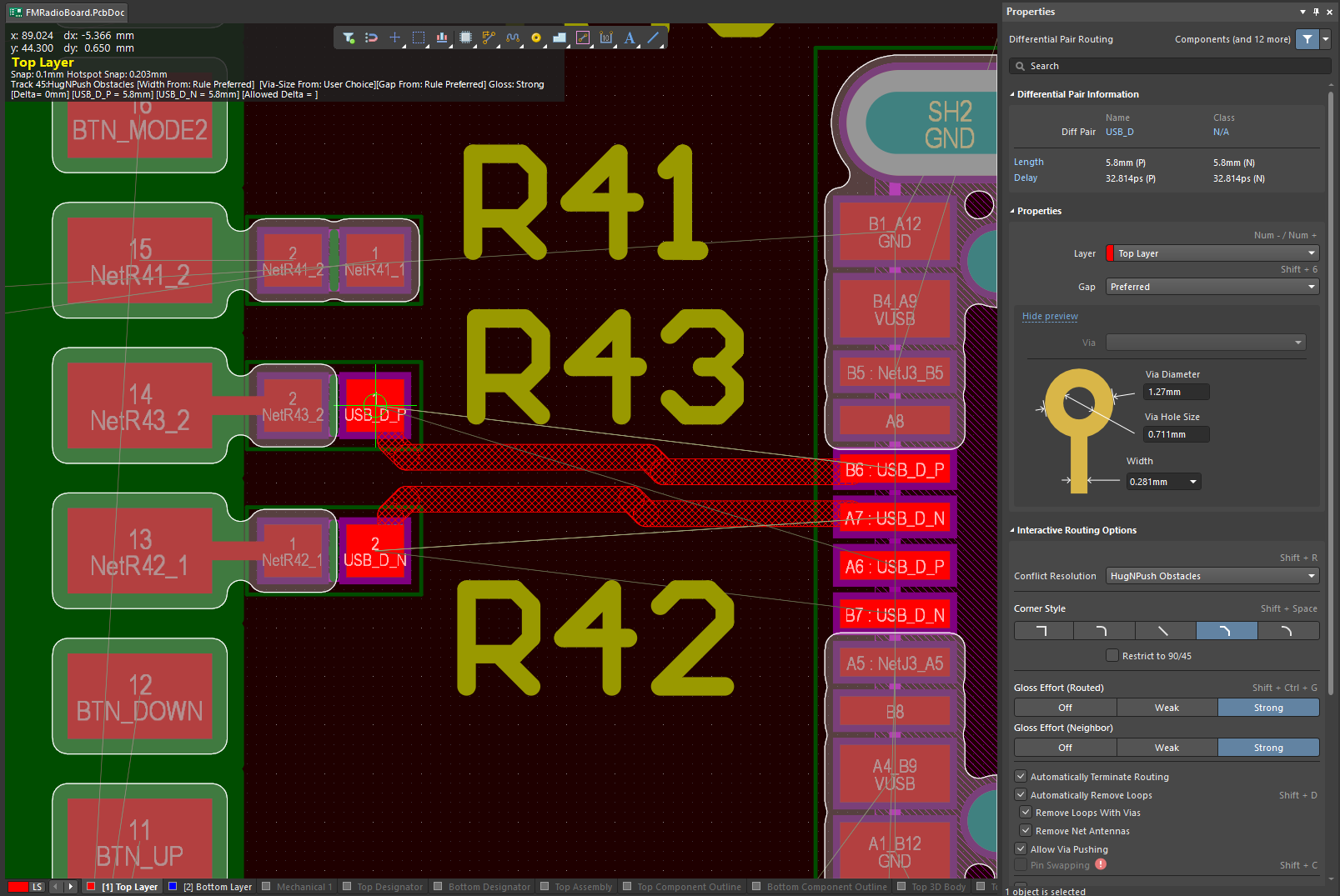 Differential routing