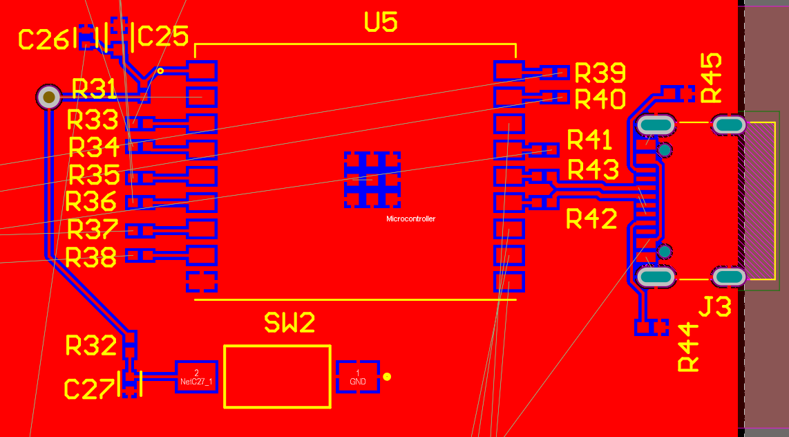 Partially finished ESP32 Layout