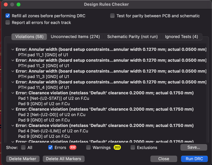 DRC Menu