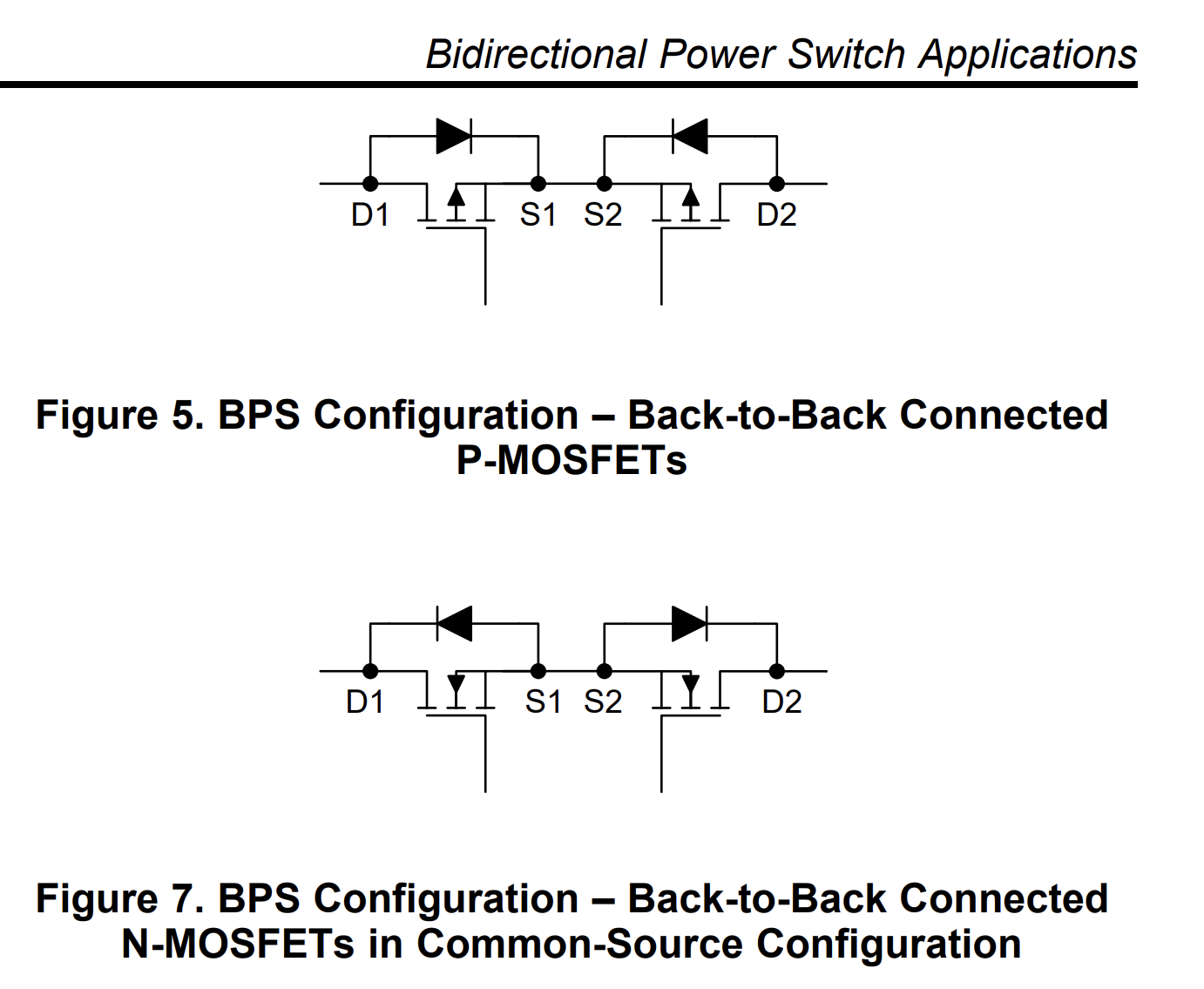 MOSFETs back to back